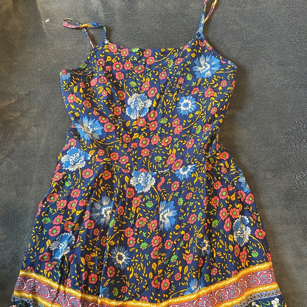 Floral pattern shorts romper